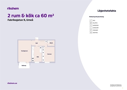 Lägenhet i Öbacka, Umeå, Västerbotten, Fabriksgatan 9