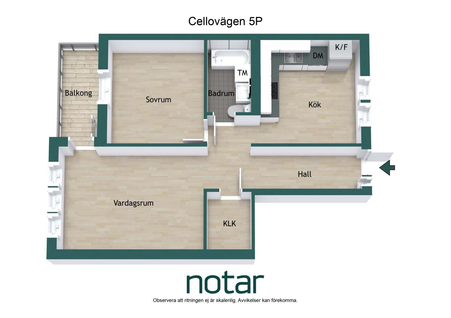 Bostadsrätt i Gottsunda, Uppsala, Cellovägen 5P