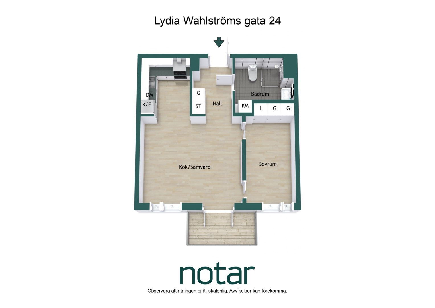 Bostadsrätt i Rosendal, Uppsala, Lydia Wahlströms gata 24