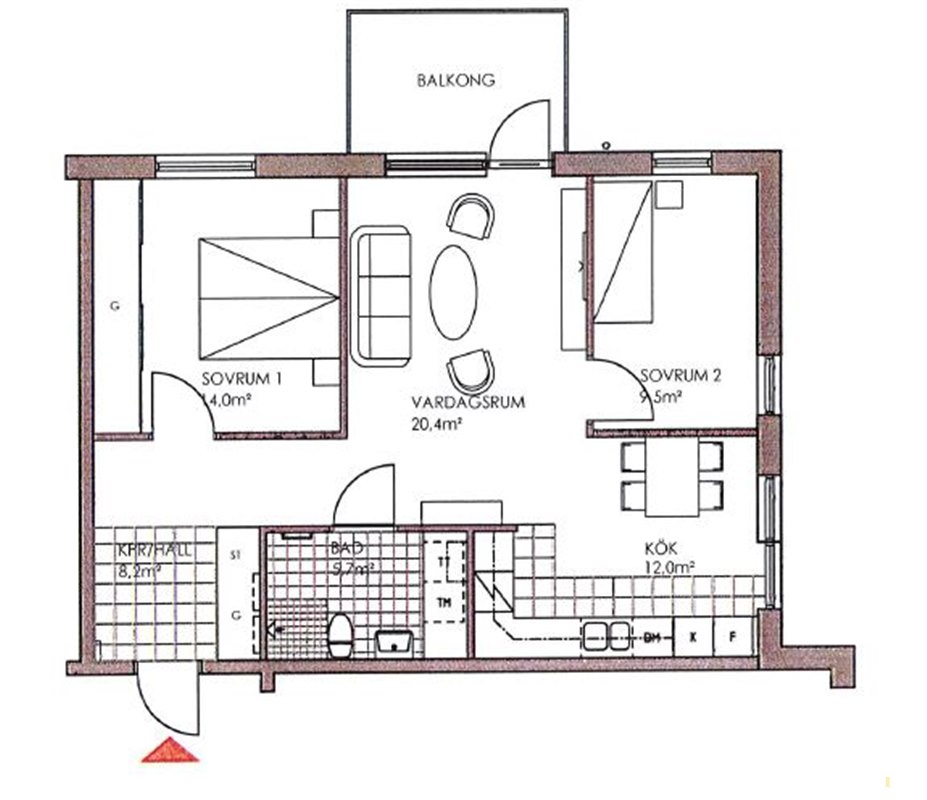 Lägenhet i Morgongåva, Uppsala, Heby, Allévägen 11B