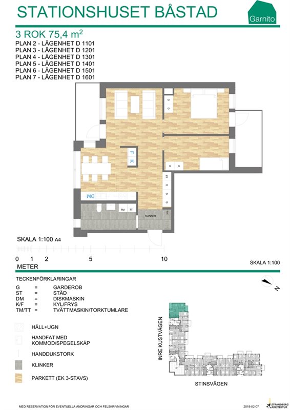 Lägenhet i Båstad, Skåne, Inre kustvägen 43