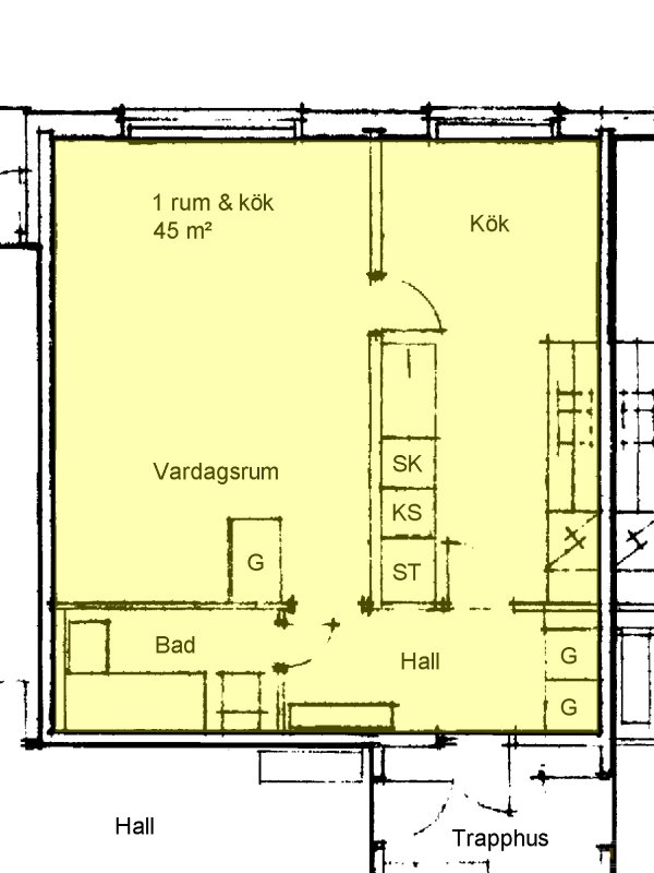 Lägenhet i Delsbo, Gävleborg, Hudiksvall, Smedjegatan 18 B