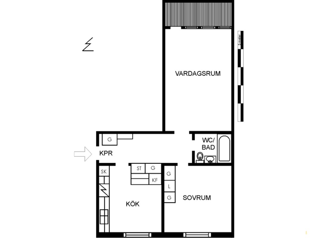 Lägenhet i Österberg, Storvik, Gävleborg, Sandviken, Vallgatan 14 A