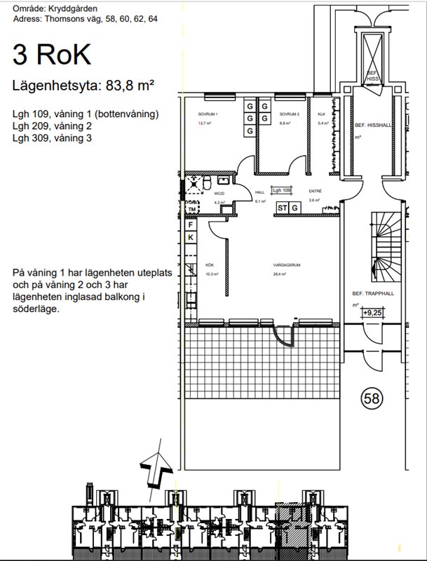 Lägenhet i Kryddgården, Malmö, Skåne, Thomsons väg 58