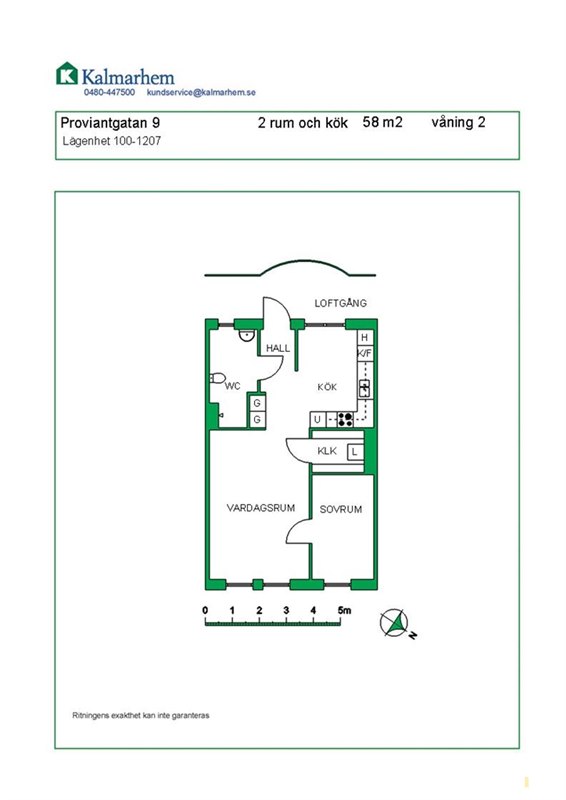 Lägenhet i Kvarnholmen, Kalmar, Proviantgatan 9