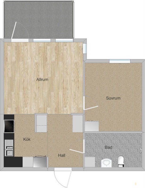Lägenhet i Sköllersta, Örebro, Hallsberg, Klockarvägen 28