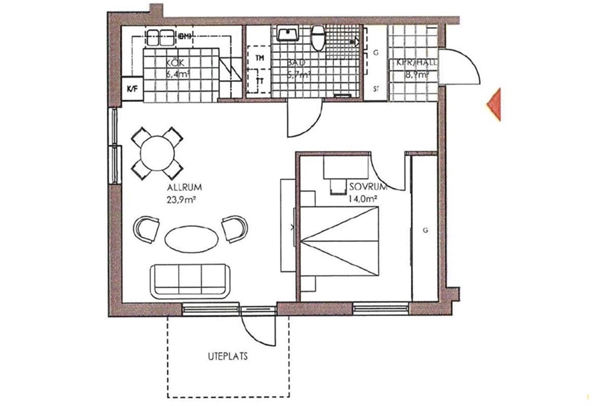 Lägenhet i Morgongåva, Uppsala, Heby, Allévägen 11B