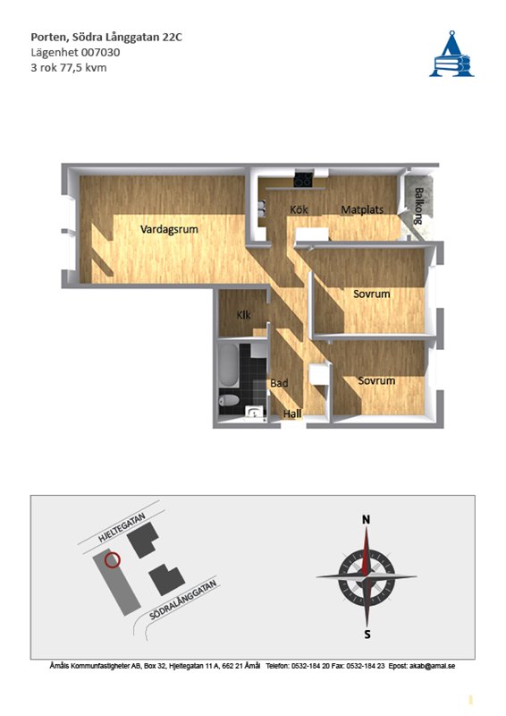 Lägenhet i Södermalm, Kristinehamn, Värmland, Trädgårdsgatan 10 B