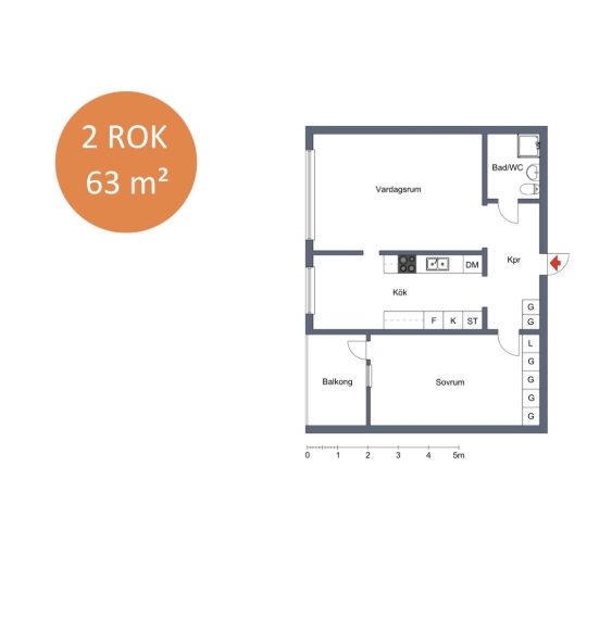 Lägenhet i Skiftinge, Eskilstuna, Södermanland, Karl Hovbergsgatan 41A
