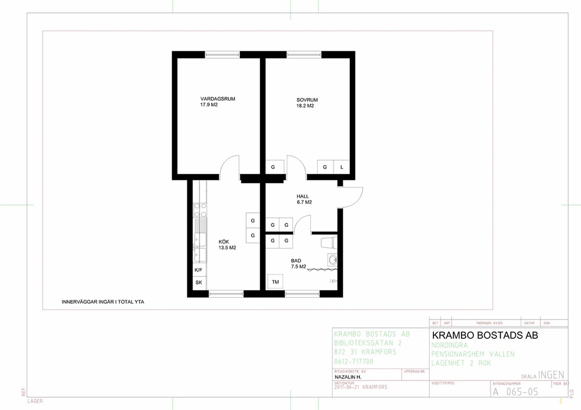 Lägenhet i NORDINGRÅ, Nordingrå distrikt, Västernorrland, Kramfors, Vallenvägen 25