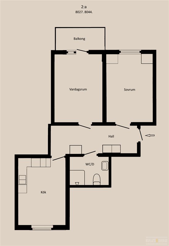 Lägenhet i Fränsta, Torps distrikt, Västernorrland, Ånge, Centralvägen 14