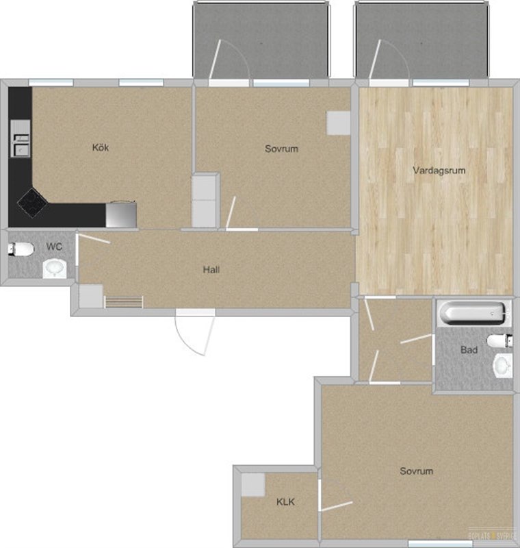 Lägenhet i Hallsberg, Örebro, Fredsgatan 4C