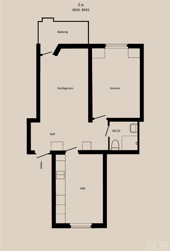 Lägenhet i Fränsta, Torps distrikt, Västernorrland, Ånge, Centralvägen 14