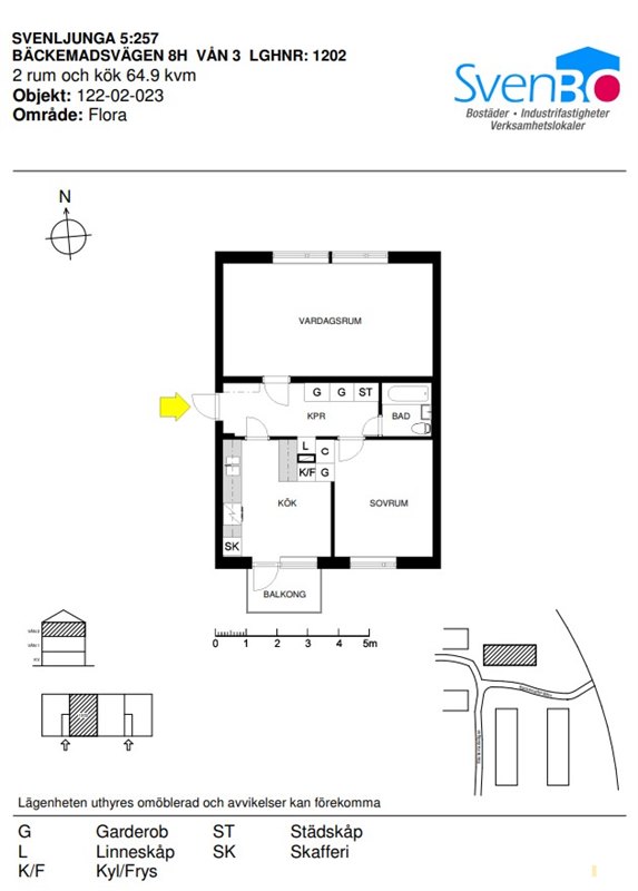 Lägenhet i Svenljunga, Västra Götaland, Bäckemadsvägen 8 H