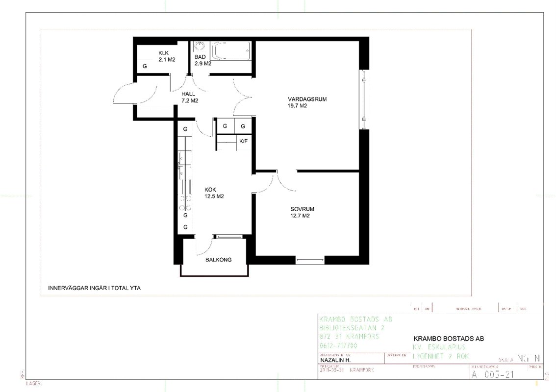 Lägenhet i Kramfors, Gudmundrå distrikt, Västernorrland, Limstagatan 13D