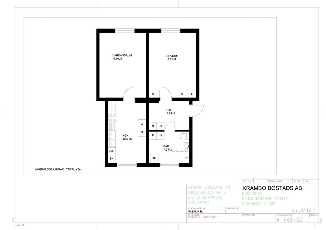 Lägenhet i NORDINGRÅ, Nordingrå distrikt, Västernorrland, Kramfors, Vallenvägen 25