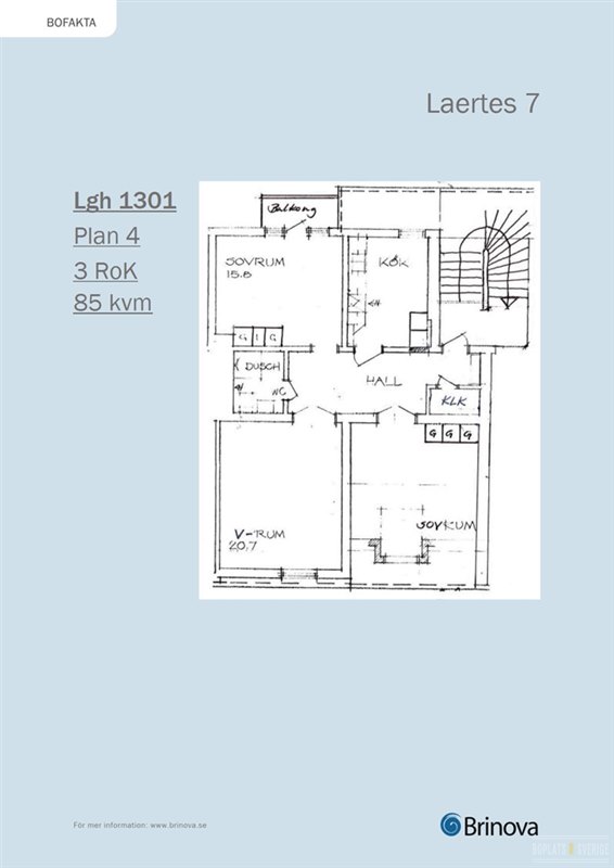Lägenhet i Landskrona, Skåne, Seminariegatan 11 B