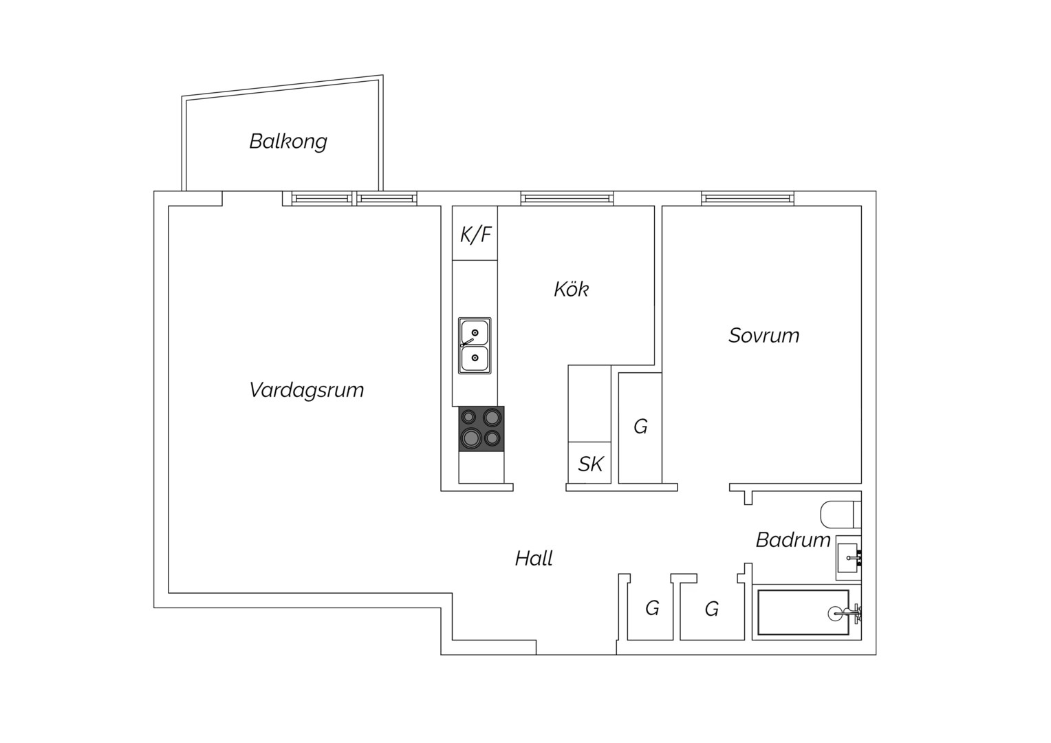 Bostadsrätt i Limhamn, Malmö, Skåne, Västanväg 59 A