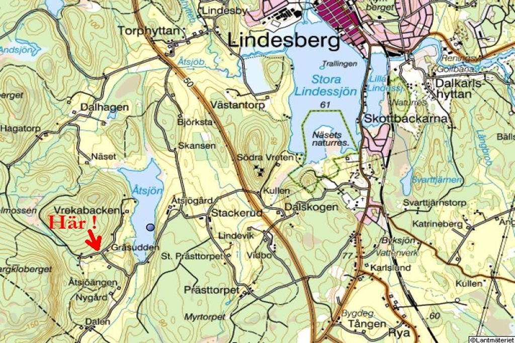 Tomt i Gräsudden, Lindesberg kommun, Sverige, Gräsudden, Åtsjön