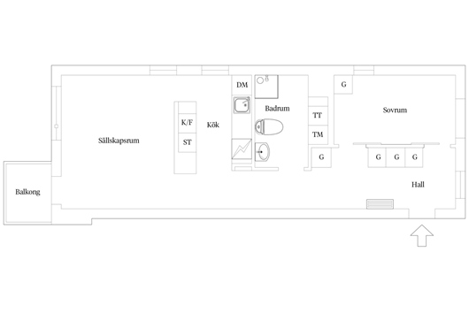 Bostadsrätt i Västra Hamnen, MALMÖ, Malmö, Skåne, Mastgränd 7A