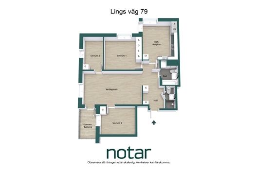 Bostadsrätt i Löten, Uppsala, Lings väg 79