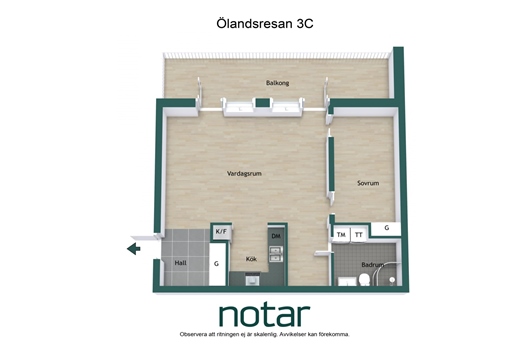 Bostadsrätt i Sävja, Uppsala, Ölandsresan 3C