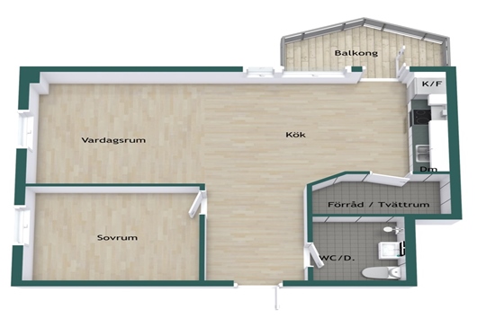 Bostadsrätt i Kapellgärdet, Uppsala, Djäknegatan 50