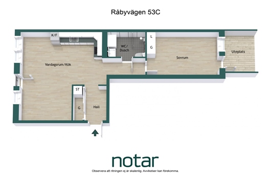 Bostadsrätt i Gränby, Uppsala, Råbyvägen 53C