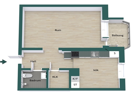 Bostadsrätt i Sala Backe, Sala backe, Uppsala, Byggmästargatan 7c