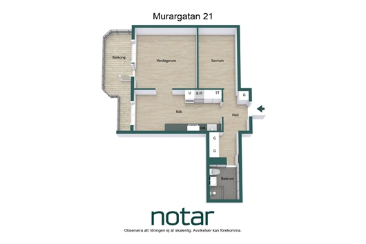 Bostadsrätt i Sala backe, Uppsala, Murargatan 21