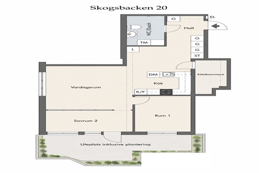 Bostadsrätt i Sundbyberg / Gamla Filmstaden, Stockholm, Skogsbacken 20