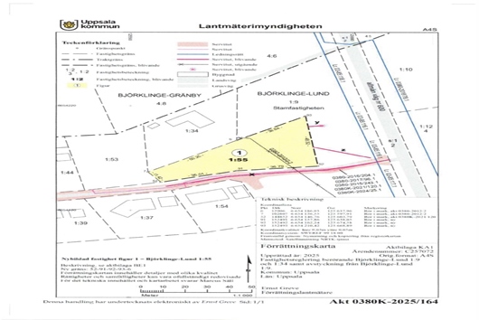Tomt i Björklinge, Uppsala, Björklinge-Lund