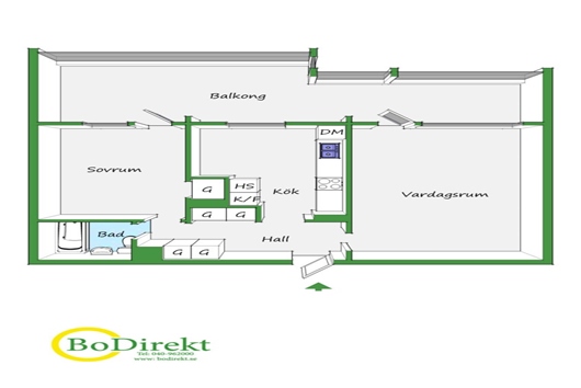 Bostadsrätt i Apelgården, MALMÖ, Malmö, Skåne, VON LINGENS VÄG 9