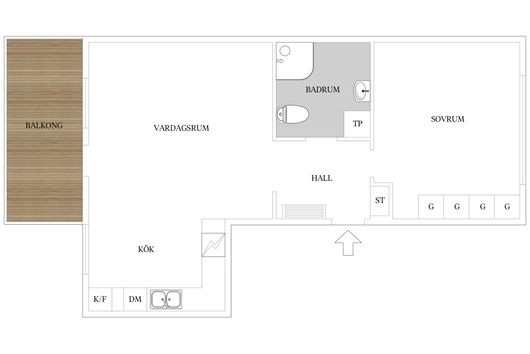 Bostadsrätt i Norra Fäladen, Lund, Skåne, Parternas gränd 45