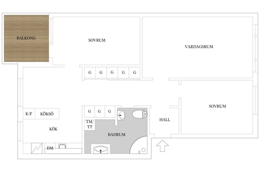 Bostadsrätt i Klosters Fälad, Lund, Skåne, Vildgåsvägen 5 B
