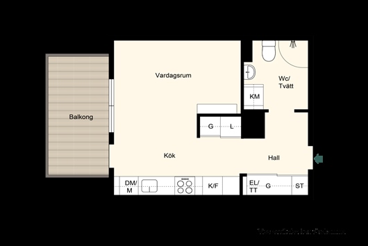 Bostadsrätt i Järvastaden, Solna, Stockholm, Fridensborgsvägen 155