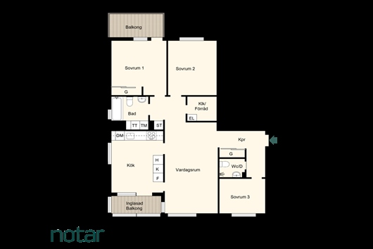 Bostadsrätt i Huvudsta, Solna, Stockholm, Huvudstagatan 31