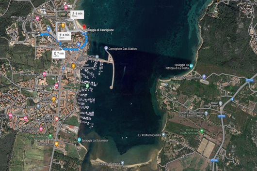 Radhus i Sardinien, Cannigione, Sardigna/sardegna, Gallura, Cannigione