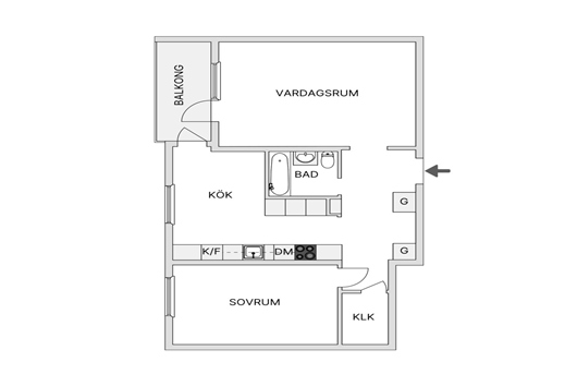 Bostadsrätt i Borgmästaregården, Malmö, Skåne, Lagmansgatan 6B