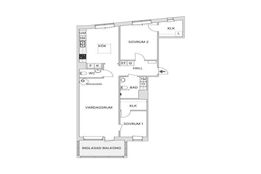 Bostadsrätt i Eriksberg, Göteborg, Västra Götaland, Östra Eriksbergsgatan 100