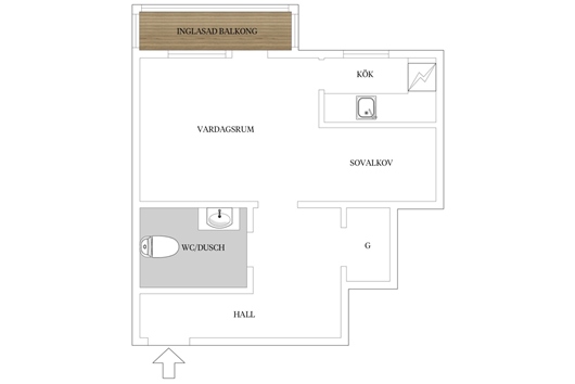 Bostadsrätt i Husensjö, Helsingborg, Skåne, Jönköpingsgatan 42B