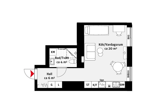 Bostadsrätt i Miatorp, Helsingborg, Skåne, Triangelgatan 6