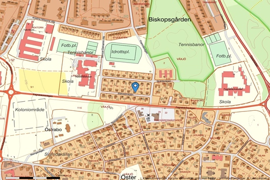 Villa i Norr, Växjö, Kronoberg, Biskopsvägen 61