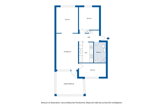 Bostadsrätt i Skönsmon, Sundsvall, Västernorrland, Skiftesvägen 5D