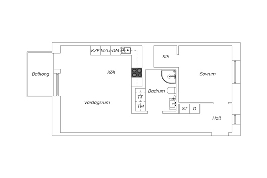 Bostadsrätt i Dockan, Malmö, Skåne, Lägatan 8A