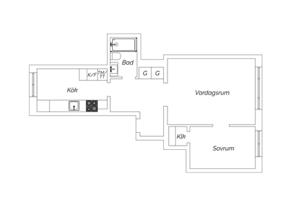 Bostadsrätt i Kirseberg, MALMÖ, Malmö, Skåne, Saarisvägen 1C