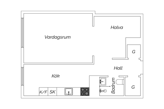 Bostadsrätt i Folkets Park, Malmö, Skåne, Trelleborgsgatan 12