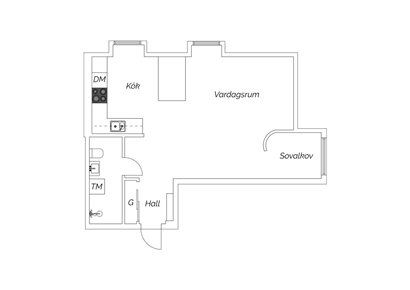 Bostadsrätt i Bellevue, Ystad, Skåne, Bellevuevägen 24