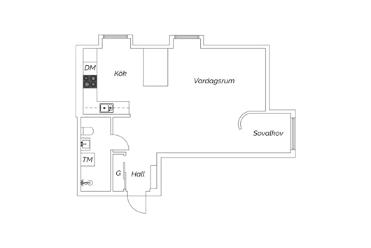 Bostadsrätt i Bellevue, Ystad, Skåne, Bellevuevägen 24