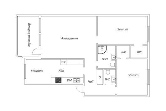 Bostadsrätt i Kungahusen, Trelleborg, Skåne, Kung Kristians väg 5B
